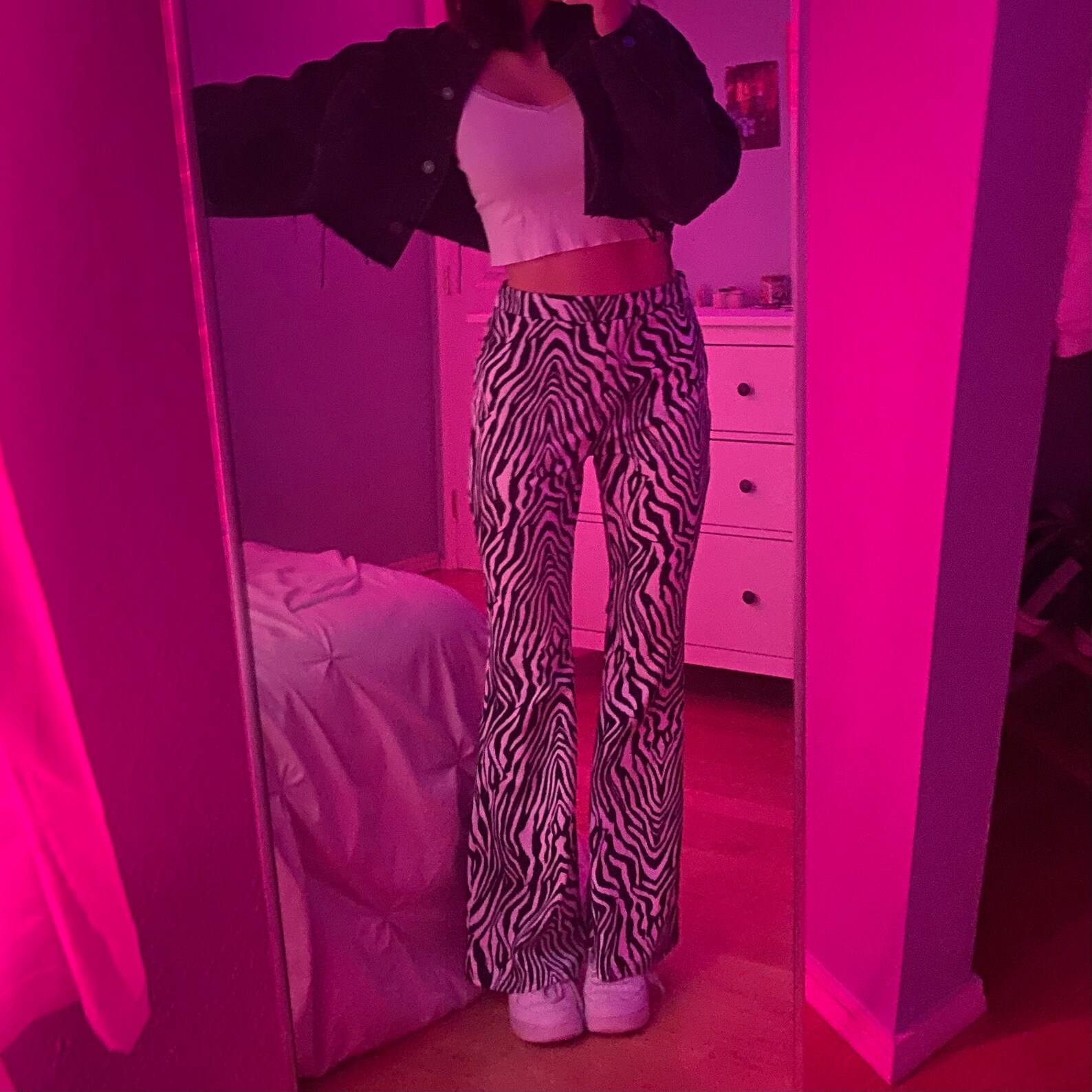 Aesthetic Flare Pants/Zebra Print | Etsy