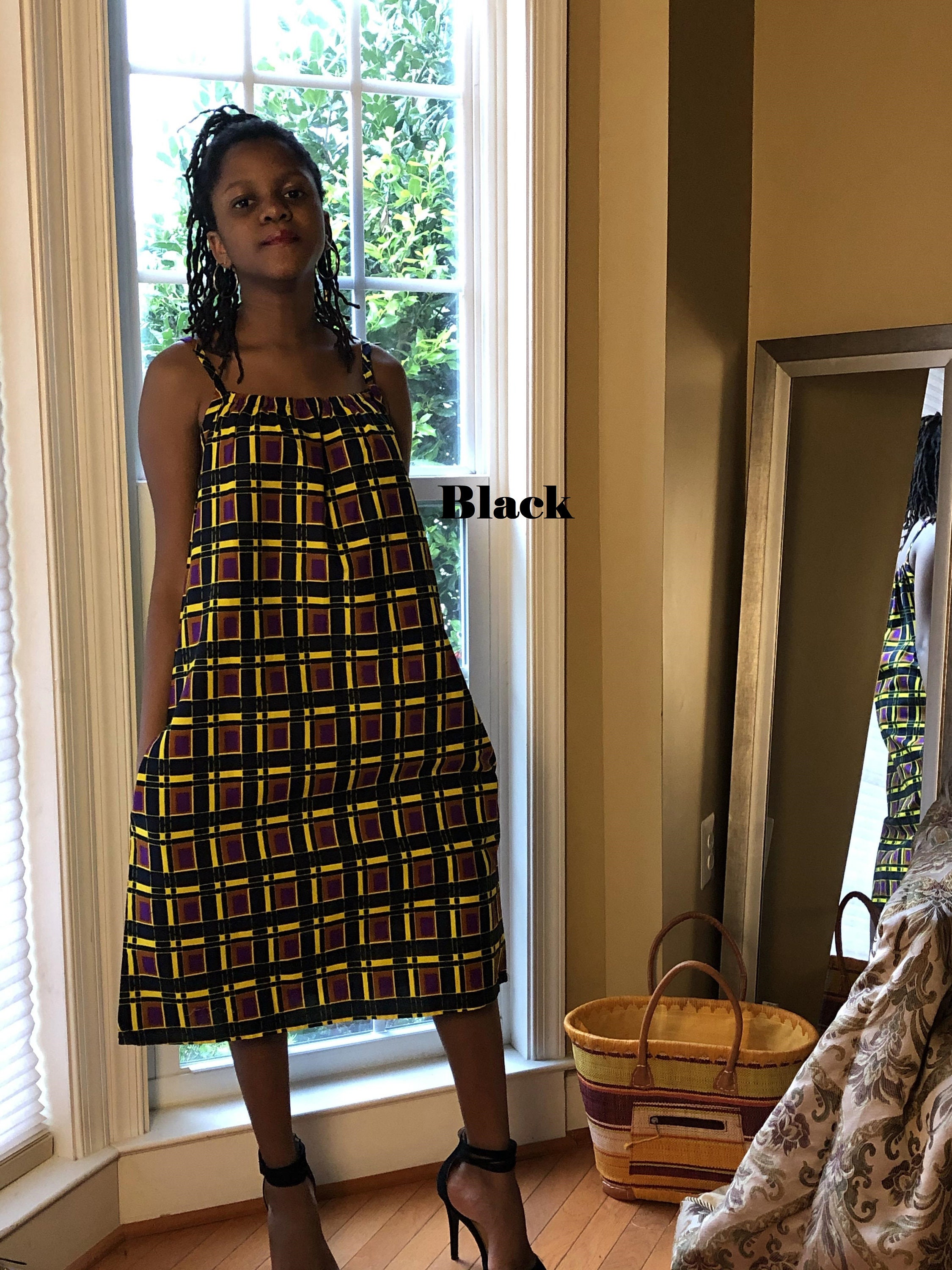 Black Ankara Dress - Etsy Black Ankara Dress - Etsy