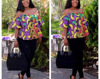 African Print Blouse
