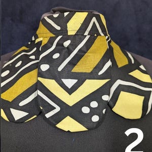 African Breastplate Necklace, African Print Faux Collar, Ankara Necklace, African Bib Necklace, Ankara Collar, African Choker