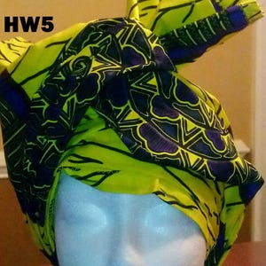 African Ankara Head Wrap: Versatile Shawl, Sash, Belt, Scarf