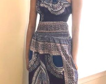 Dashiki Halter Gown