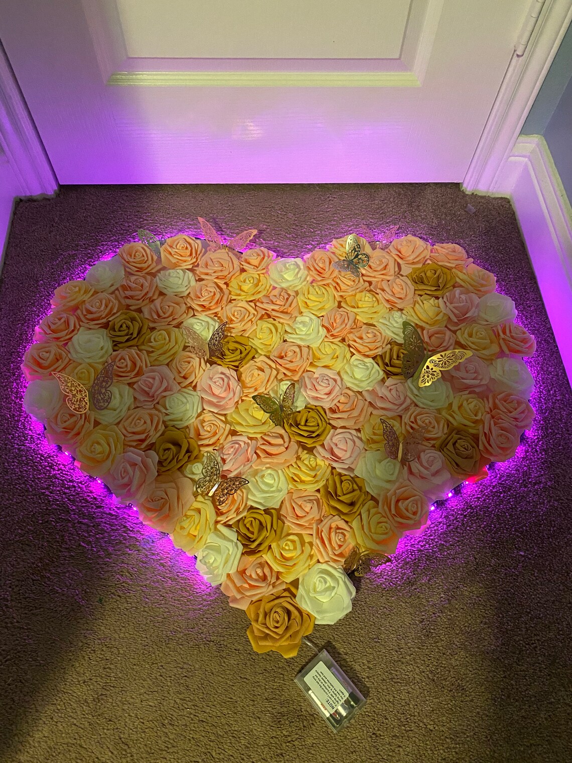 Flower Heart Wall Decor Etsy