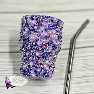 Rhinestone Bling Shot Glass: 3oz Stainless Steel Mini Tumbler