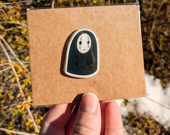 Ghost Anime Man Handmade Pin | Great for backpacks, lanyards, hats