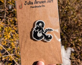 Tabletop Roleplaying Game Handmade Pin | Great for backpacks, lanyards, hats