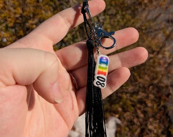 80HD Keychain - ADHD Neurodiversity - Neurodivergent Owned | Handmade - Great for backpacks, purses, keys, and lanyards