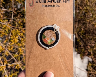 Ramen Handmade Pin - Noodles Pho | Great for backpacks, lanyards, hats