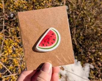 Watermelon Handmade Pin - Palestine | Great for backpacks, lanyards, hats