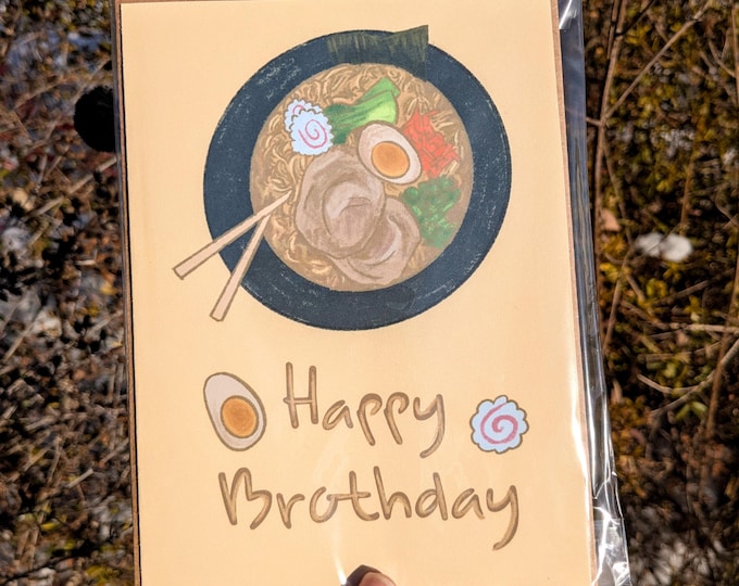 Ramen Birthday Card - Noodles Pho | Handmade stationary card for all occasions - greeting card