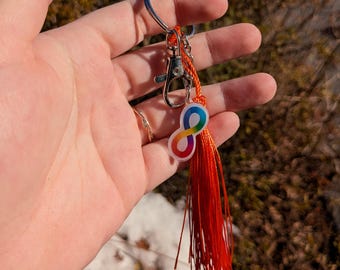 Autism Symbol Keychain - Neurodiversity - Autistic Owned | Handmade - Great for backpacks, purses, keys, and lanyards