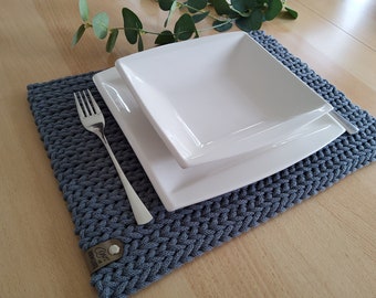 Platzset viereckig| Platzdeckchen | gehäkelt | eckig | Tischset | Untersetzer | Topfuntersetzer | Deckchen | Tischmatte | Dekoset