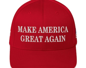 Trump 2024 MAGA Hat, Men & Women, Structured Twill Cap, Embroidered