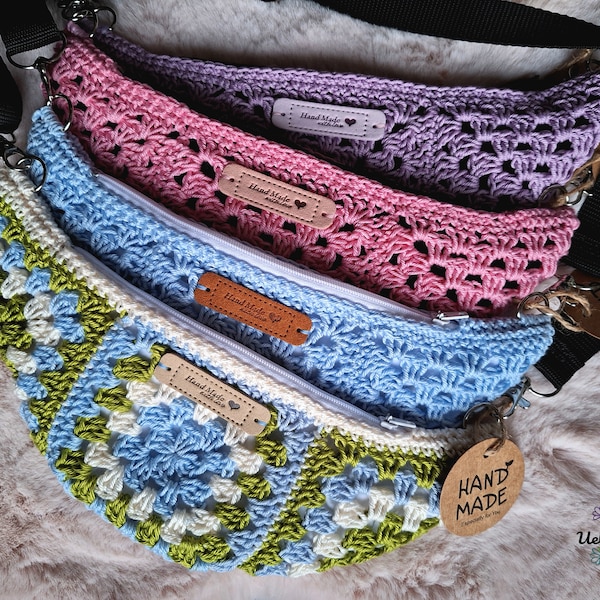 Custom made - crocheted Grannysquare bum bag, fannypack, bag, colorful, gift, handmade, unique piece - handmade unique