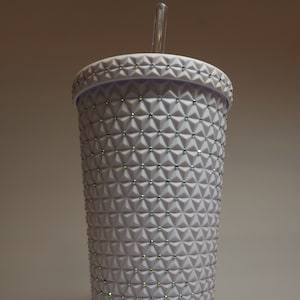 Strass, blinged-out beker met rietje