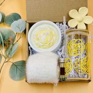 Happy Birthday Gift Box For Her, Personalized Birthday Box With Spa Gift Set For Women, Birthday Gifts, Hygge Gift, Succulent gift box