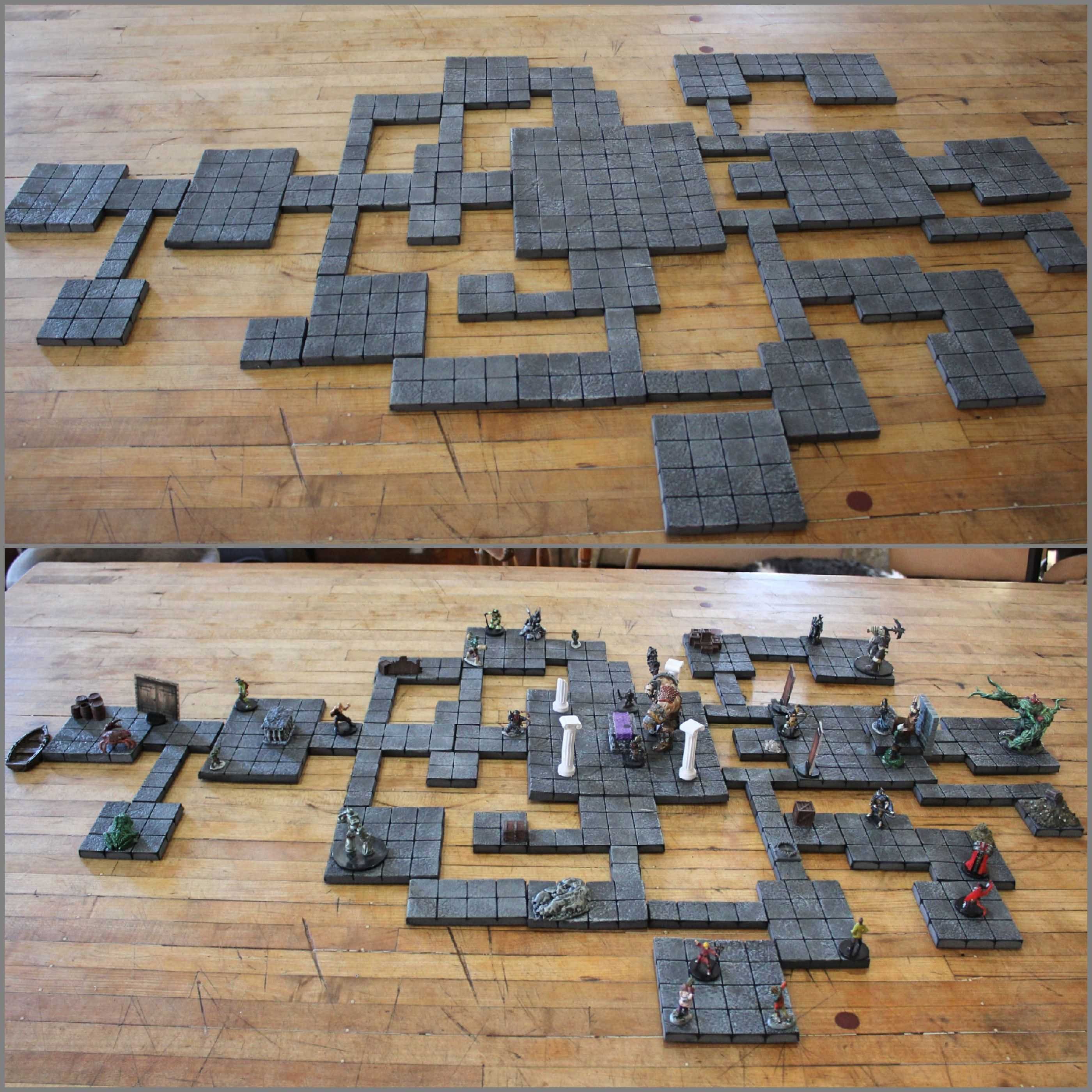 Building Basic 3in XPS foam Dungeon gaming Tiles for Dungeons & Dragons,  Warhammer, Pathfinder 