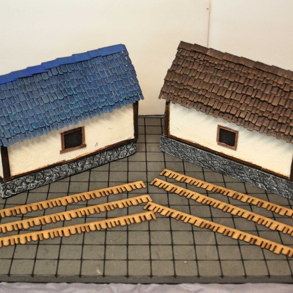 Schindeln für Miniatur Tabletop Terrain - 1 Blatt - Quadrat oder Rund