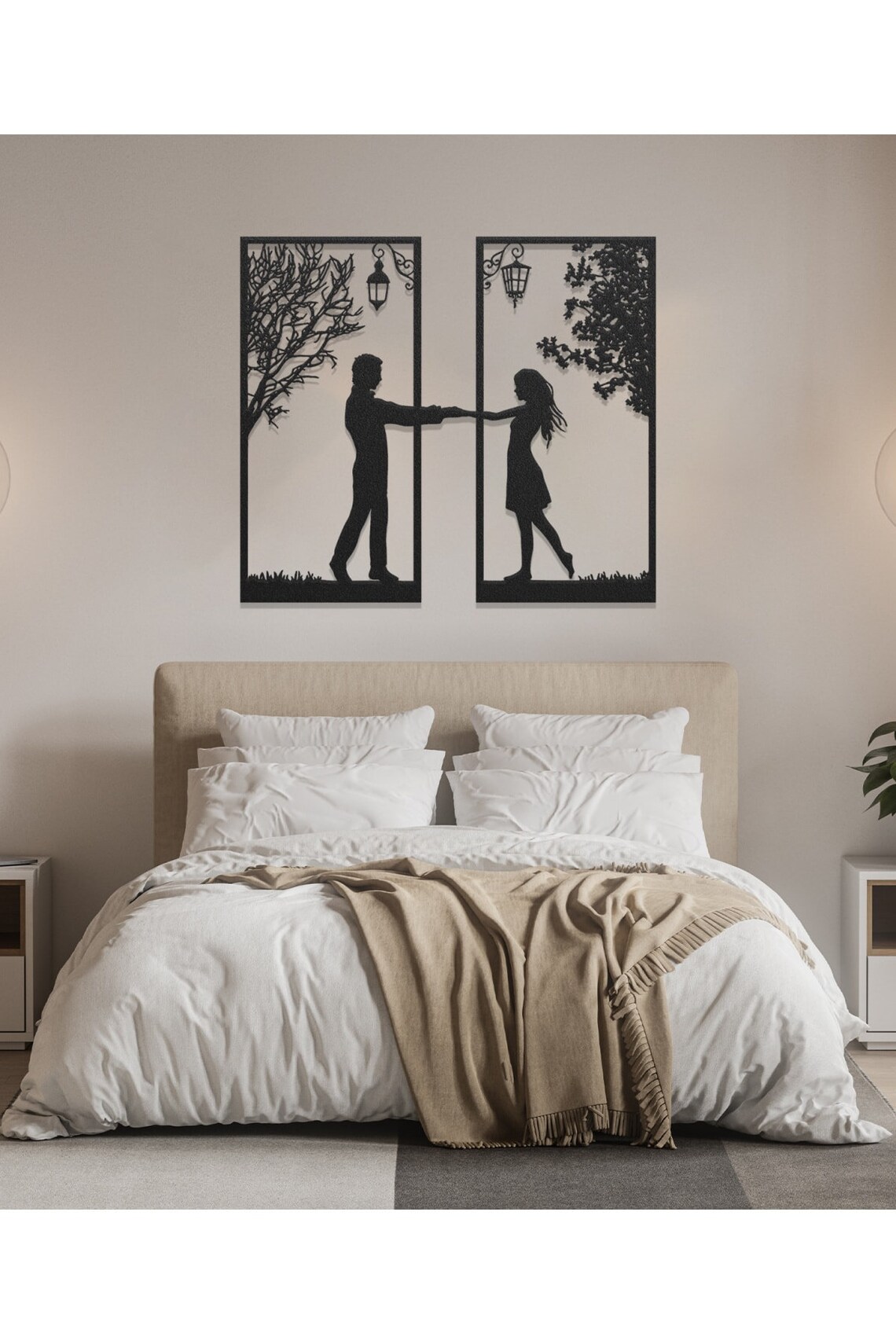 Metal Love Wall Art Two Loveerswall Decor Metal Wall Art Etsy UK