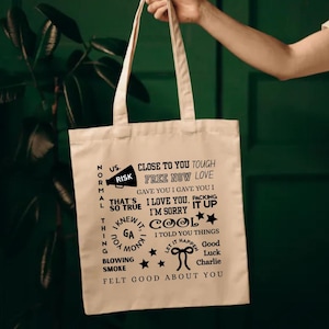 The Secret Of Us Eco Tote Bag - What it Feels Like, Lyric Tote, That's so true