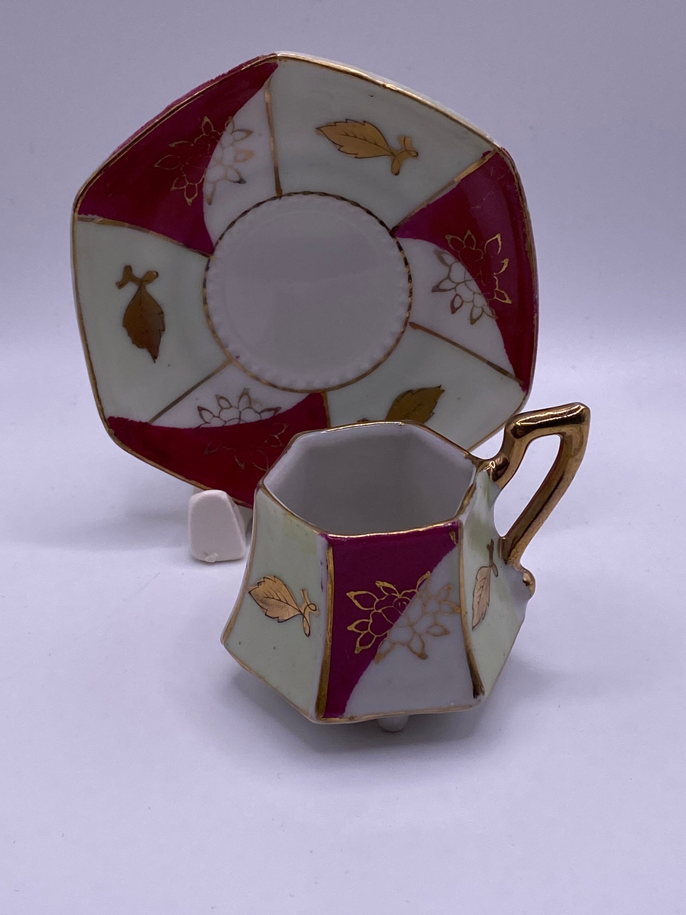 Vintage Mini Tea for One Cup and Saucer Lotus Flower and Etsy