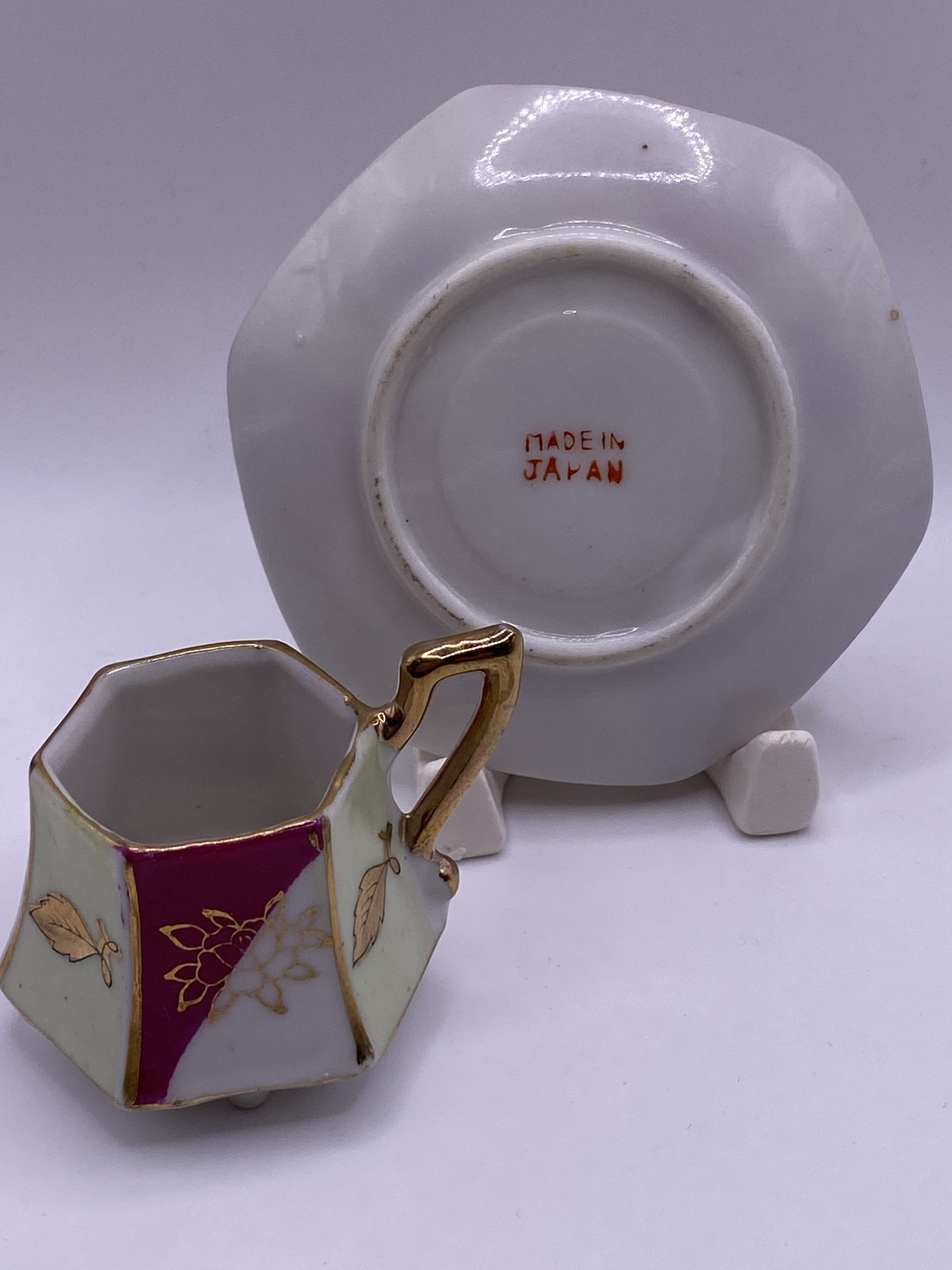 Vintage Mini Tea for One Cup and Saucer Lotus Flower and Etsy