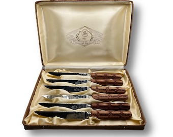 Vintage Case Steak Knife Set CAP 254 Case XX Stainless Process 