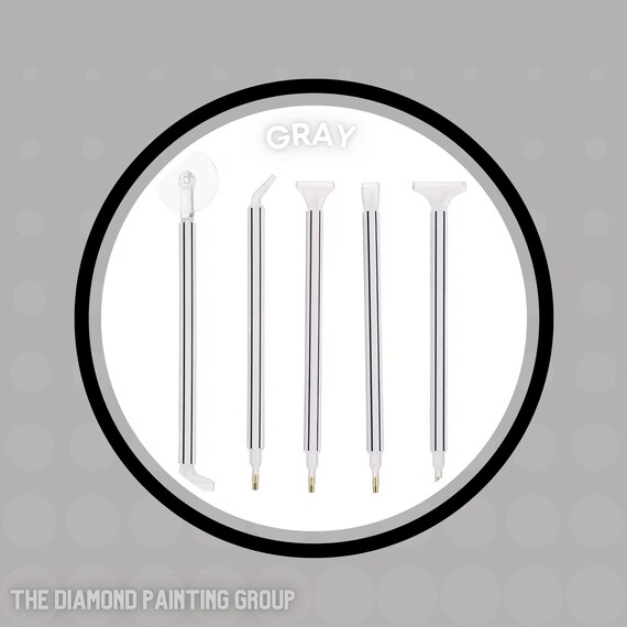 12 Stück Diamant-Malerei Stifte Set – 3 Verschiedene Spitzengrößen, Für DIY Strass-Bilder, 12,5 Cm