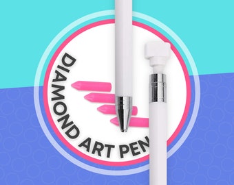 Refillable Diamond Painting Wax Pen | Drill Dot Point Pen | Diamond Art Bead Embroidery Nail Crafting Pens Round or Square Drill Gem Dots
