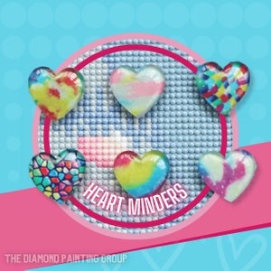 Diamant Malerei Herz Cover Minders | Regenbogen Liebe Magnet | Diamant Kunst Leinwand Minder | Crafting Fixierung Halter | Briefbeschwerer Alternative