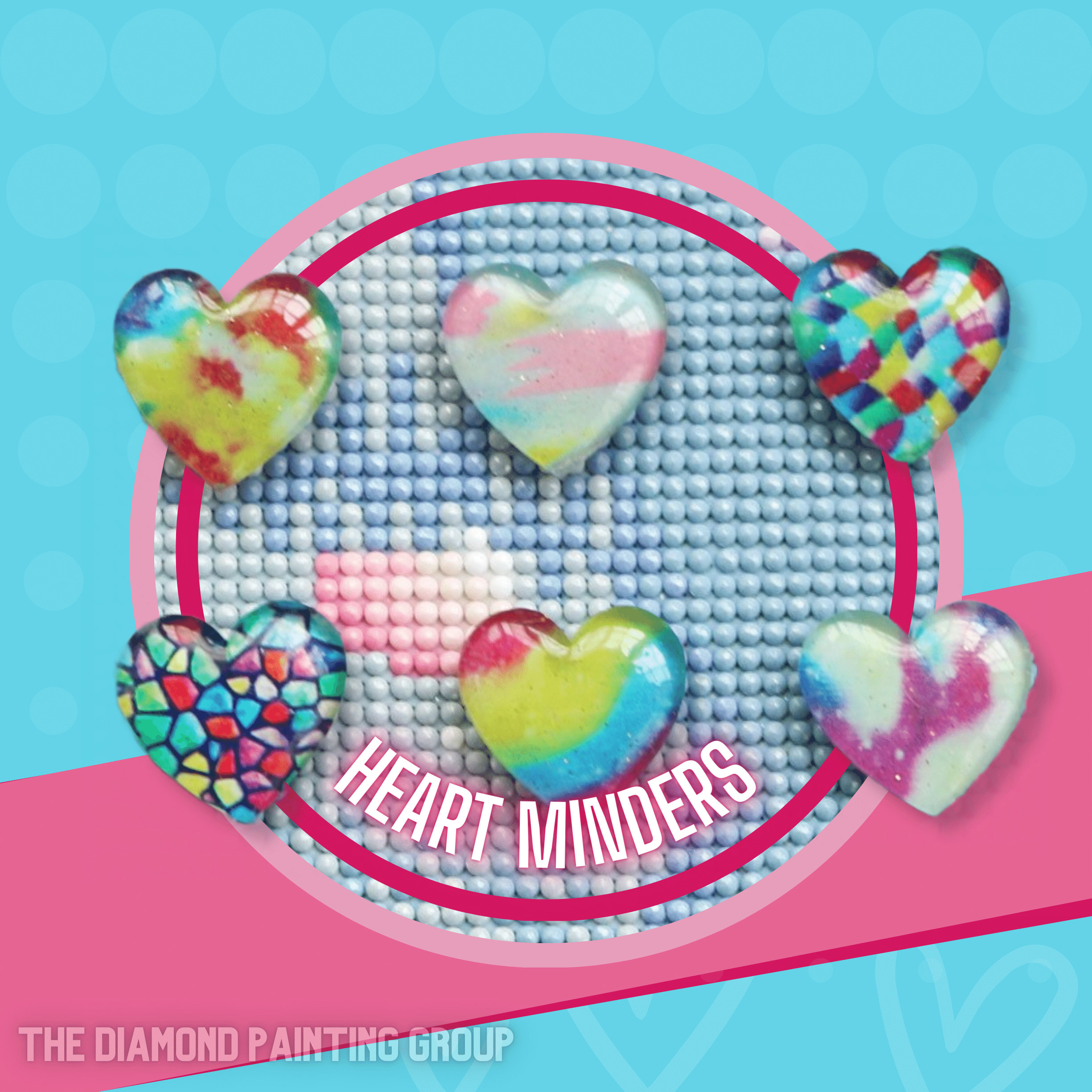 LOVE-HEART Diamond Art Kit with Frame 4X4 by Diamond Dotz