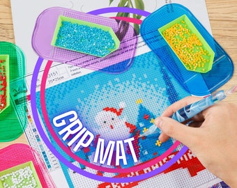 Diamond Painting Grip Pad | Diamond Art Supply | 5D Diamond Art Tray Holder | Diamond Painting Sticky Pad | Crafting Anti Slip Mat