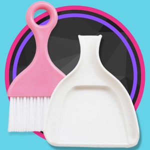 Craft Dust Pan & Brush / Diamond Art Clean Up / Crafting Brush / Diamond Painting Cleaning Kit / Diamond Painting Kit Accesorio Cepillo de polvo