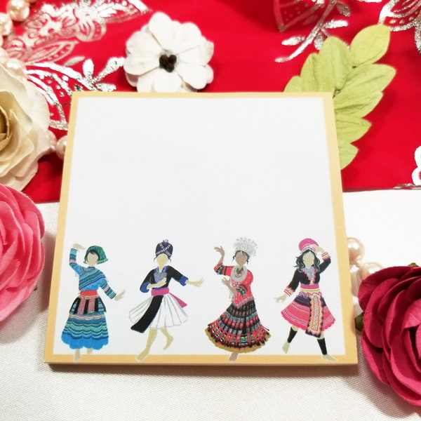 Hmong Dancers Sticky Notes