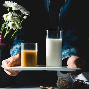Best 2 Square Borosilicate Glass Mugs, 250ml/8 oz & 370ml/12 oz Modern Drinkware, Transparent Drinkware for Coffee, Tea, Juice, Milk Gift