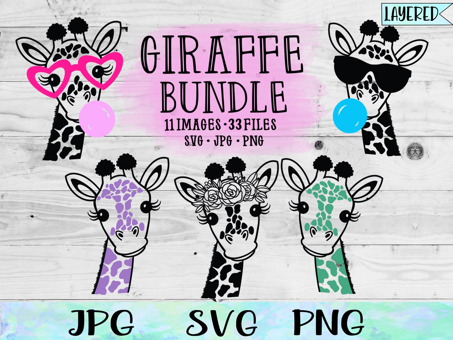 Giraffe SVG Giraffe PNG Giraffe Svg File Bundle Giraffe - Etsy
