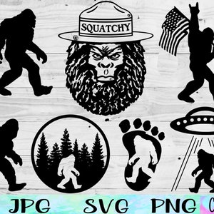 Bigfoot SVG, Bigfoot PNG, Bigfoot Clip Art, Bigfoot Mountain Svg, Bigfoot Hat Svg, Bigfoot Sublimation Png, Bigfoot Sticker JPG, Bigfoot
