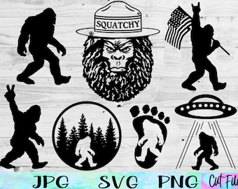 Bigfoot SVG, Bigfoot PNG, Bigfoot Clip Art, Bigfoot Mountain Svg, Bigfoot Hat Svg, Bigfoot Sublimation Png, Bigfoot Sticker JPG, Bigfoot