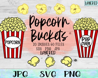 Popcorn SVG, Popcorn Box svg, Popcorn Eimer, Popcorn Kernel svg, Popcorn Sublimation, Cartoon Popcorn svg, Film Popcorn, Popcornschüssel