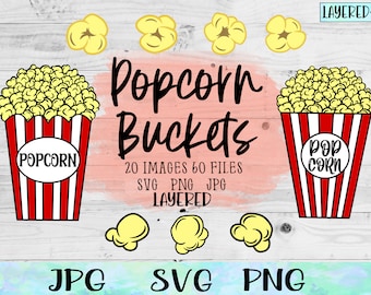 Popcorn SVG, Popcorn Box svg, Popcorn Eimer, Popcorn Kernel svg, Popcorn Sublimation, Cartoon Popcorn svg, Film Popcorn, Popcornschüssel