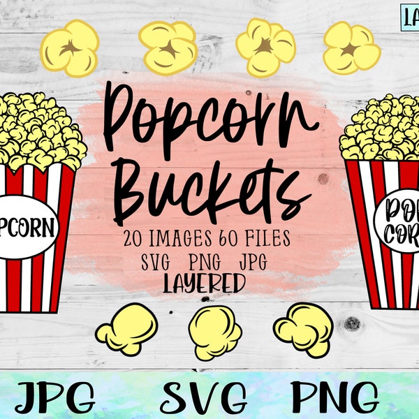 Popcorn SVG, Popcorn Box Svg, Popcorn Bucket, Popcorn Kernel Svg, Popcorn Sublimation, Cartoon Popcorn Svg, Movie Popcorn, Popcorn Bowl
