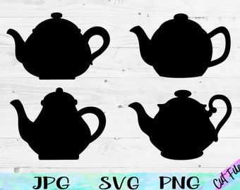 Czajnik SVG, Clipart z czajniczkiem, Clipart z herbatą, Clipart z brunchem, Czajnik PNG, Clipart z herbatą, Clipart Cottagecore, Czajnik Sadler JPG, Filiżanki do herbaty