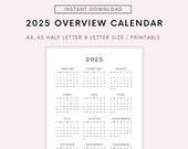 2025 Academic Year At-A-Glance Calendar | Year at a Glance | Printable Calendar | 2025 School Year Calendar | Calendar | Digital Download