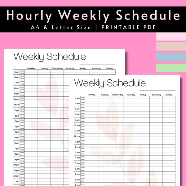 the report of the week merch Half Hour Weekly Schedule Printable, Time Block Schedule Template, Daily Agenda, Hourly Schedule, Week Planner pdf, Sunday Monday Starts