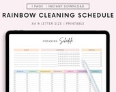 Cleaning Checklist Template | Digital & Printable Cleaning Schedule | Cleaning List | Cleaning Routine | House Cleaning List | Chore Chart