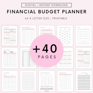 Printable Budget Planner Bundle - Budget Planner Kit - Weekly Budget Template - Financial Budget - Finance Tracker - Monthly Budget Diary