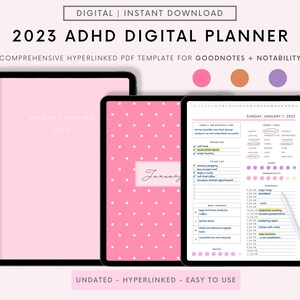 ADHD Planner, ADHD Daily Planner, Adhd GoodNotes Planner, Adhd Adult Planner, Planner Adhd, ADHD Planner, Adhd Digital Daily Planner