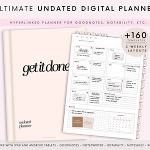 That Girl Planner, Undated Digital Planner, iPad Planner, GoodNotes Planner, Daily, Weekly, Monthly, 2023 2024 Undated Digital iPad Planner
