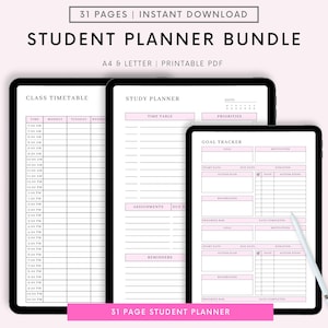 Printable Student Planner| Academic Planner Printable| College Student Planner| Productivity Project Planner Pdf| High School Planner 2023