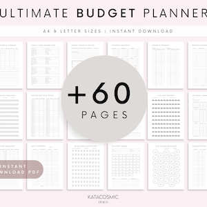 Finance Planner BUNDLE! Budget Planner Templates, Financial Savings Tracker Printable Binder, Monthly Debt, Bill, Spending, Expenses Tracker